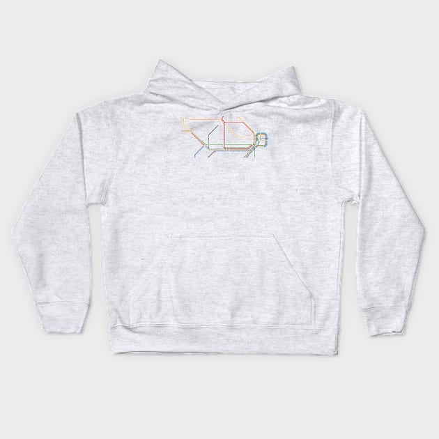 Sydney Rail Network Kids Hoodie by Simontology